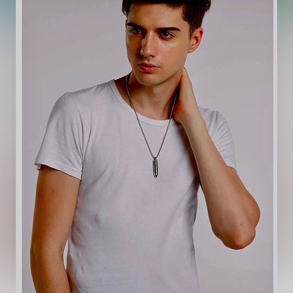 🔥Molike Lord's Prayer Stainless Steel Bullet Necklace🔥 NIP - Picture 2 of 10